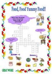 Food crosswords worksheets