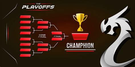 Black And Red Competition Bracket Royalty Free Vector Image