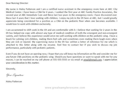 Do not use the same cover letter for all the job. Professional CNA Resume Samples | Professional CNA Cover ...