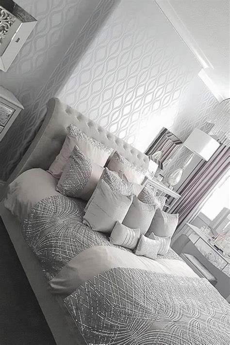 Chelsea Glitter Damask Wallpaper Soft Grey Silver Grey Wallpaper Bedroom Master Bedroom
