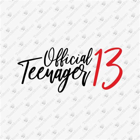 13th Birthday Official Teenager Svg Cut File Teedesignery