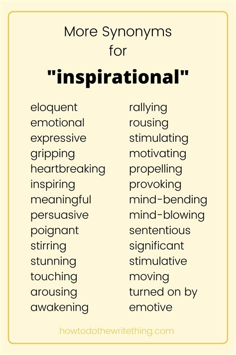 More Synonyms For Inspirational Writing Tips Essay Writing Skills