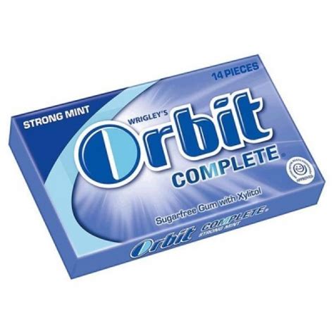 Wrigleys Orbit Complete Strong Mint Gum 14 Pieces Approved Food