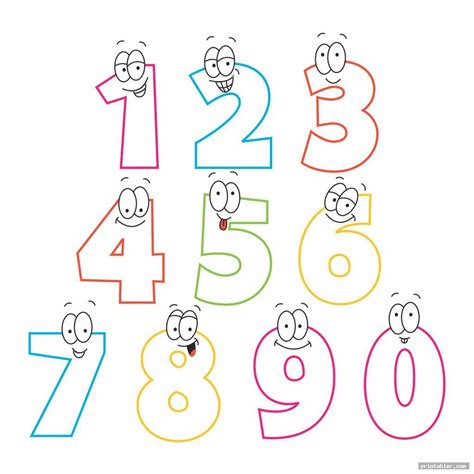 Bubble Numbers 1 10 Printable