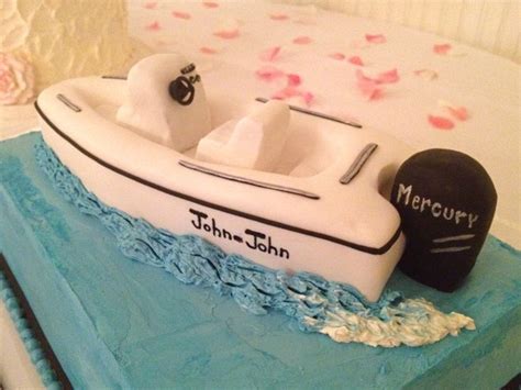 Speedboat Grooms Cake — Aircraft Watercraft Grooms Cake Boat Cake