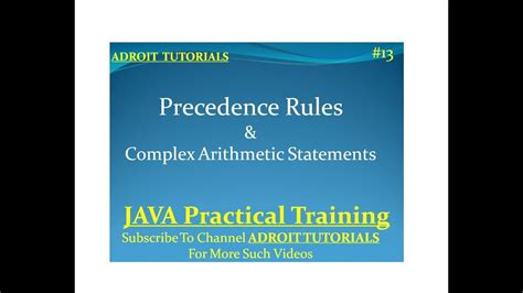 How Precedence Rules Work In Java Tutorial 13 Youtube
