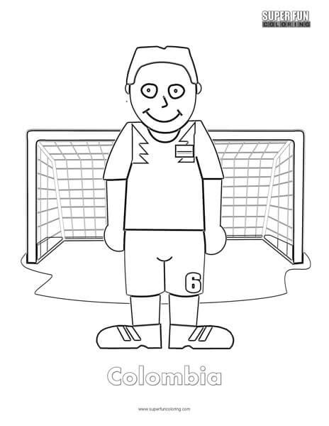 Colombia Football Coloring Page Super Fun Coloring