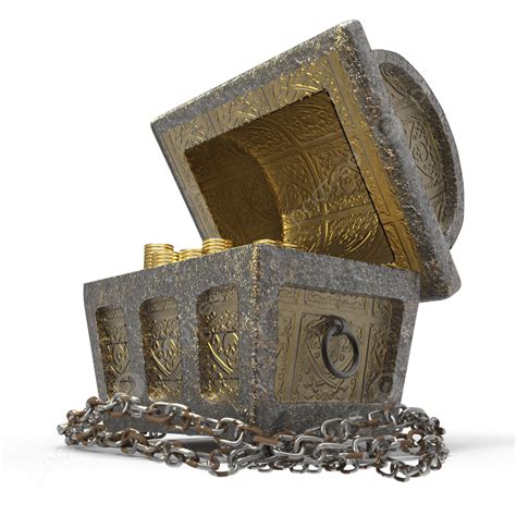Treasure Chest Png Transparent Side View Of Chained Pirate Treasure