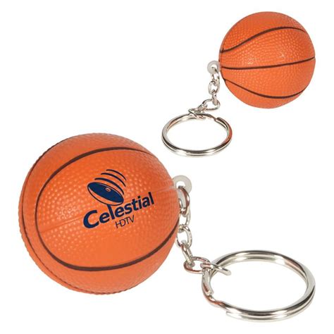 Keychain Basketball Stress Relievers Custom Printed Basketballs