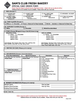 Use this helpful guide to pick out your favorite cake. 18 Printable sam's club application Forms and Templates ...
