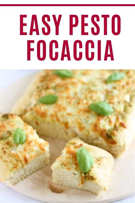 Easy Focaccia With Pesto Effortless Foodie