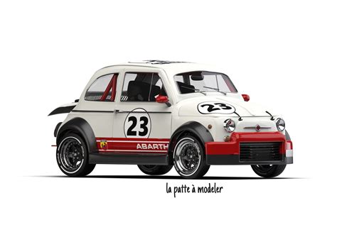 Fiat 500 Abarth Photographic Print By La Patte A Modeler Fiat 500