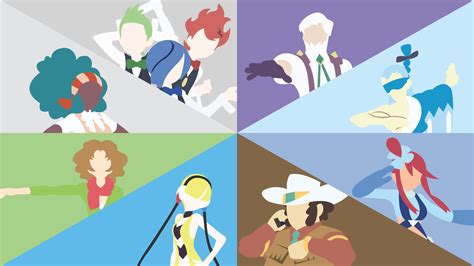 Unova Gym Leaders Comp Black By Dashinghero On Deviantart