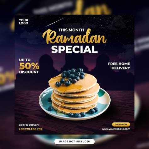 Premium Psd Ramadan Kareem Food Social Media Banner