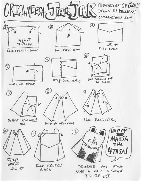 Origami Star Wars Instructions Origami