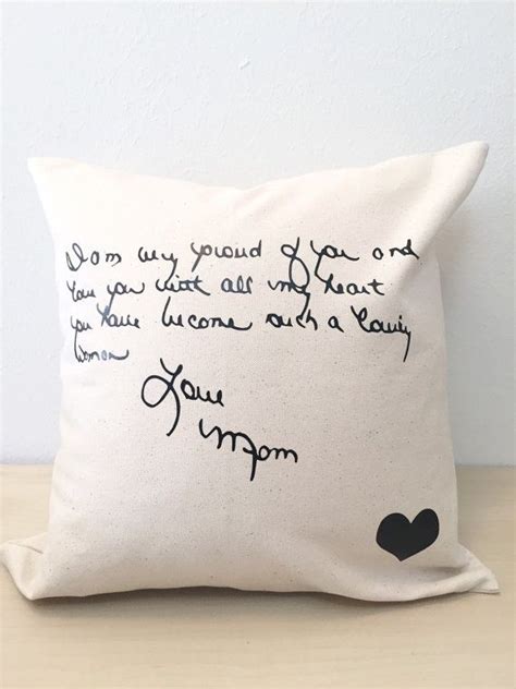 Making a donation is a great way to honor someone's memory. Pillow Cover ONLY, Loved One's Handwriting Pillow, In ...