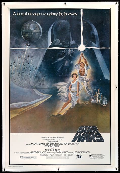 Star Wars 1977 Original Forty By Sixty Movie Poster Original Film Art Vintage Movie Posters