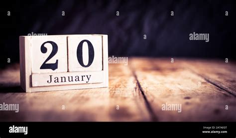 January 20th 20 January Twentieth Of January Calendar Month Date