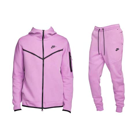 Nike Sportswear Tech Fleece Hoodie And Joggers Set Violet Shockblacknike