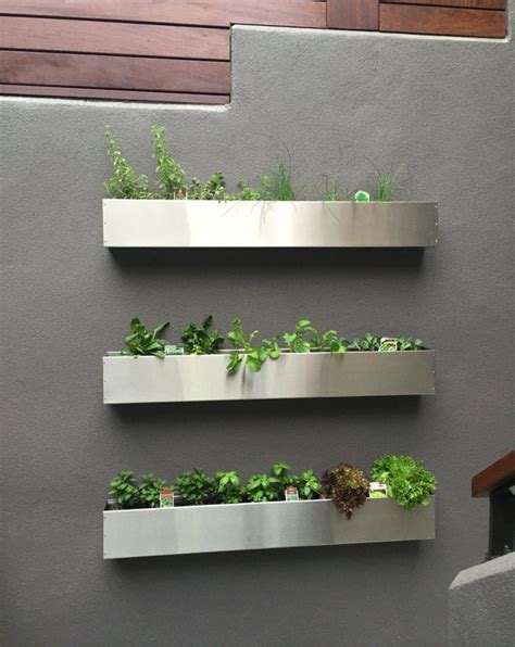 Floating Stainless Steel Hanging Planter Box Succulent Wall Etsy