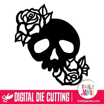 Skull Roses 2 - TotallyJamie: SVG Cut Files, Graphic Sets & Clip arts