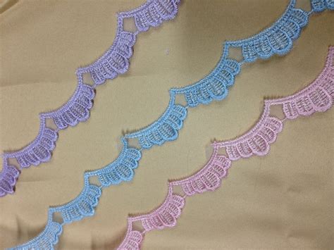 Scalloped Lace Trim Embroidered Sheer Organza Double Border Etsy