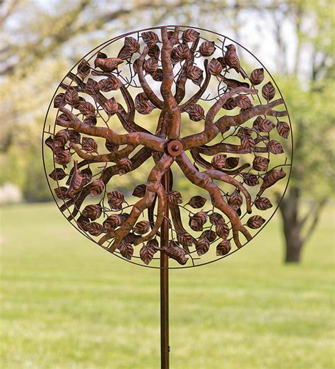 Copper Colored Tree Of Life Metal Wind Spinner All Wind Spinners