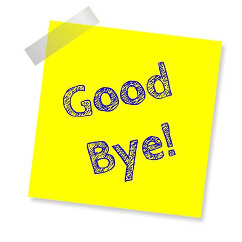Good Bye Yellow Note Free Image On Pixabay
