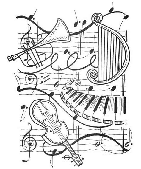 Huit notes pour une gamme, c'est facile à retenir. Music Coloring Pages - Kidsuki