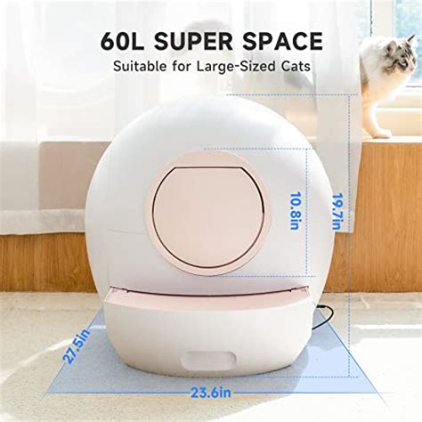 Els Pet Self Cleaning Cat Litter Box No Scooping Automatic Litter Box