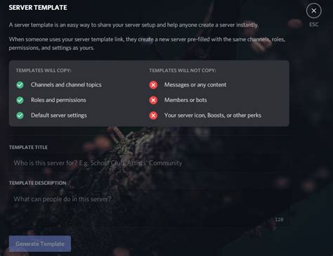 Search a template or select a category to get started! Server Templates - Discord