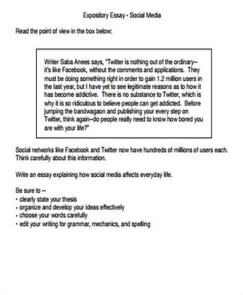 Free 8 Sample Expository Essay Templates In Ms Word Pdf
