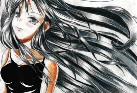 Random Anime Girl With Flowing Hair By Trinan152 On Deviantart