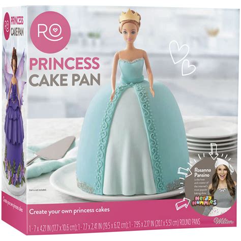 rosanna pansino by wilton princess pan baking set 3 piece princess cake barbie
