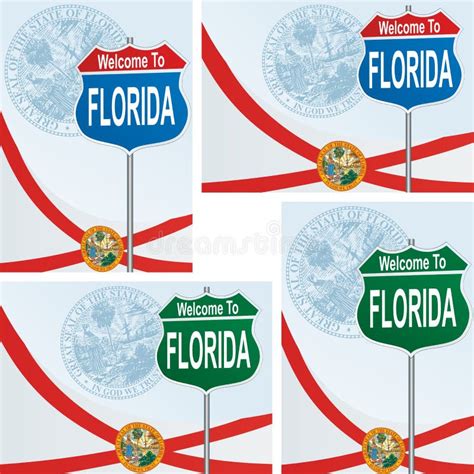 Welcome To Florida Sign Stock Illustrations 246 Welcome To Florida