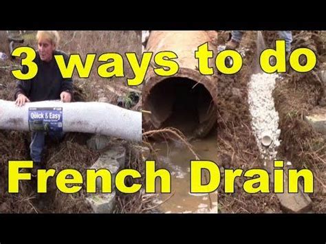 And the issue is often complicated by downspouts on the residence that do not pipe away the rain gutter water from the property. French Drain, How it works with 3 different materiels | French drain, French drain diy, Drainage ...