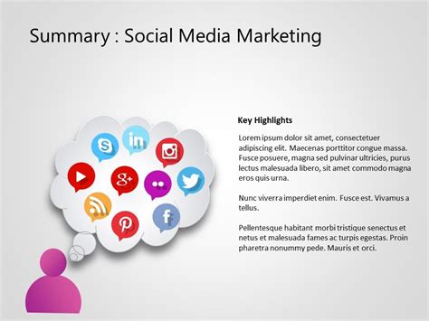 Social Media Marketing Template Free Powerpoint Template Gambaran