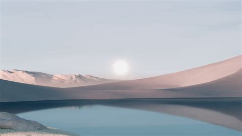Download Wallpaper 1920x1080 Windows 11 Lake Desert Landscape