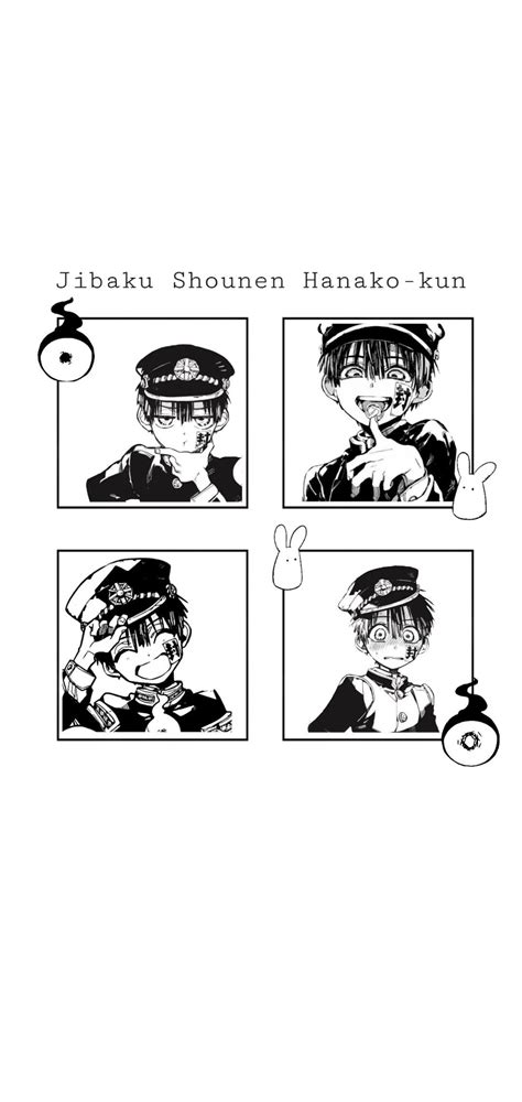 hanako kun wallpaper black and white jibakushounenhanakokun animewallpaper animeedit