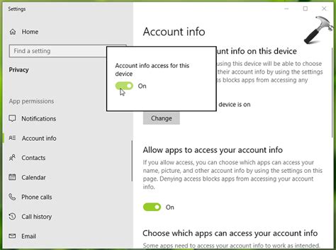 How To Allowblock Apps To Access Your Account Info In Windows 10