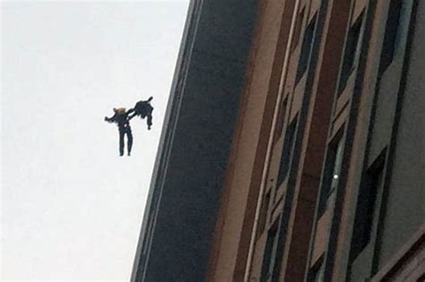 Tragic Moment Firemen Hold Hands As They Are Thrown From Burning Building Daily Star