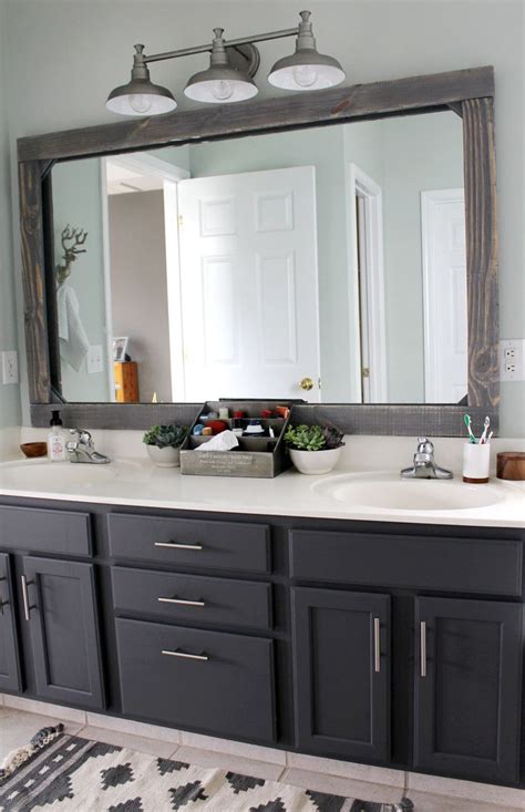 Add shade with more curtains for marvelous style. DIY Rustic Wood Mirror Frame | Bathroom | Bathroom ...