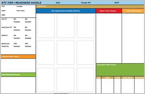 Daily Huddle Template