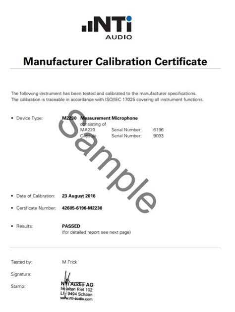 11 Calibration Certificate Templates Free Printable Word And Pdf