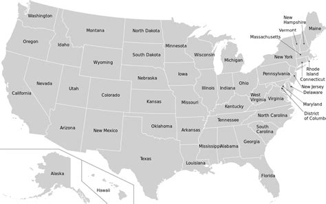 Us Map With State Names Blank Map U S State World Map Name Png