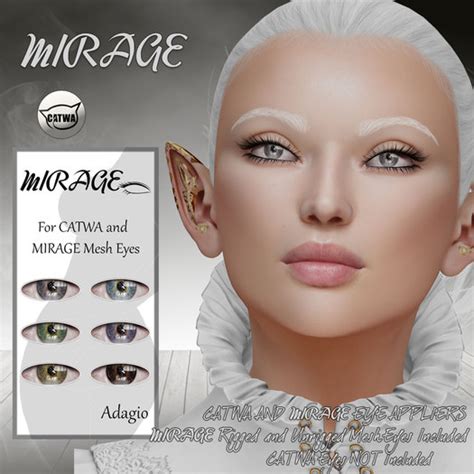 Second Life Marketplace Mirage Mesh Eyes Mesh Eye Appliers Adagio