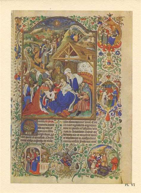 Illuminated Manuscript Page Jesus And The Adoration Of The
