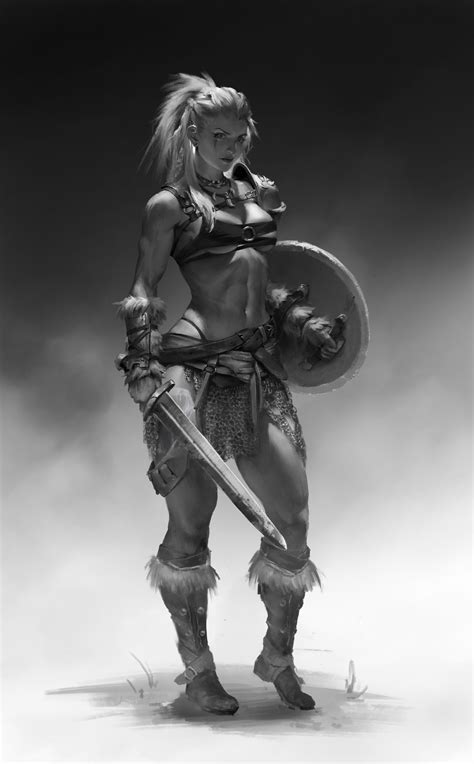 Female Barbarian Sexy Dark Fantasy Art Fantasy Artwork Fantasy Girl