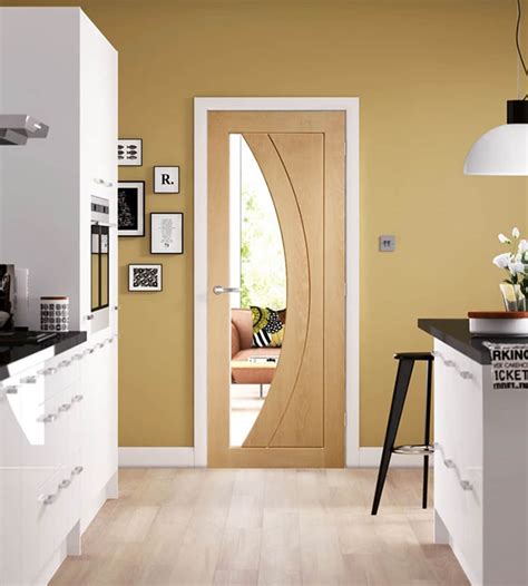 Post a job for free. Pre-Finished Salerno Oak Internal Door with Clear Glass ...