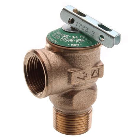 Designed for low and medium set pressure gas, vapor and liquid or gas thermal relief applications. 20713W - Webstone 20713W - 3/4" Lead Free Residential ...